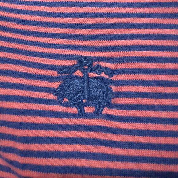 BROOKS BROTHERS Striped Polo Shirt VTG Sz XXL Pink/blue 1818 Embroidered Logo - Picture 4 of 8